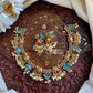 Golden Elephant Necklace -Blue Aksha Trends