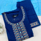 Cotton Silk Kurti Set -Blue Aksha Trends