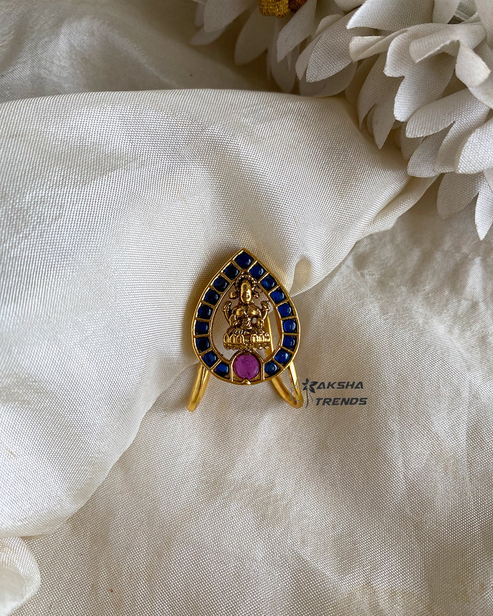 Lakshmi bridal rings -blue kemp Aksha Trends 