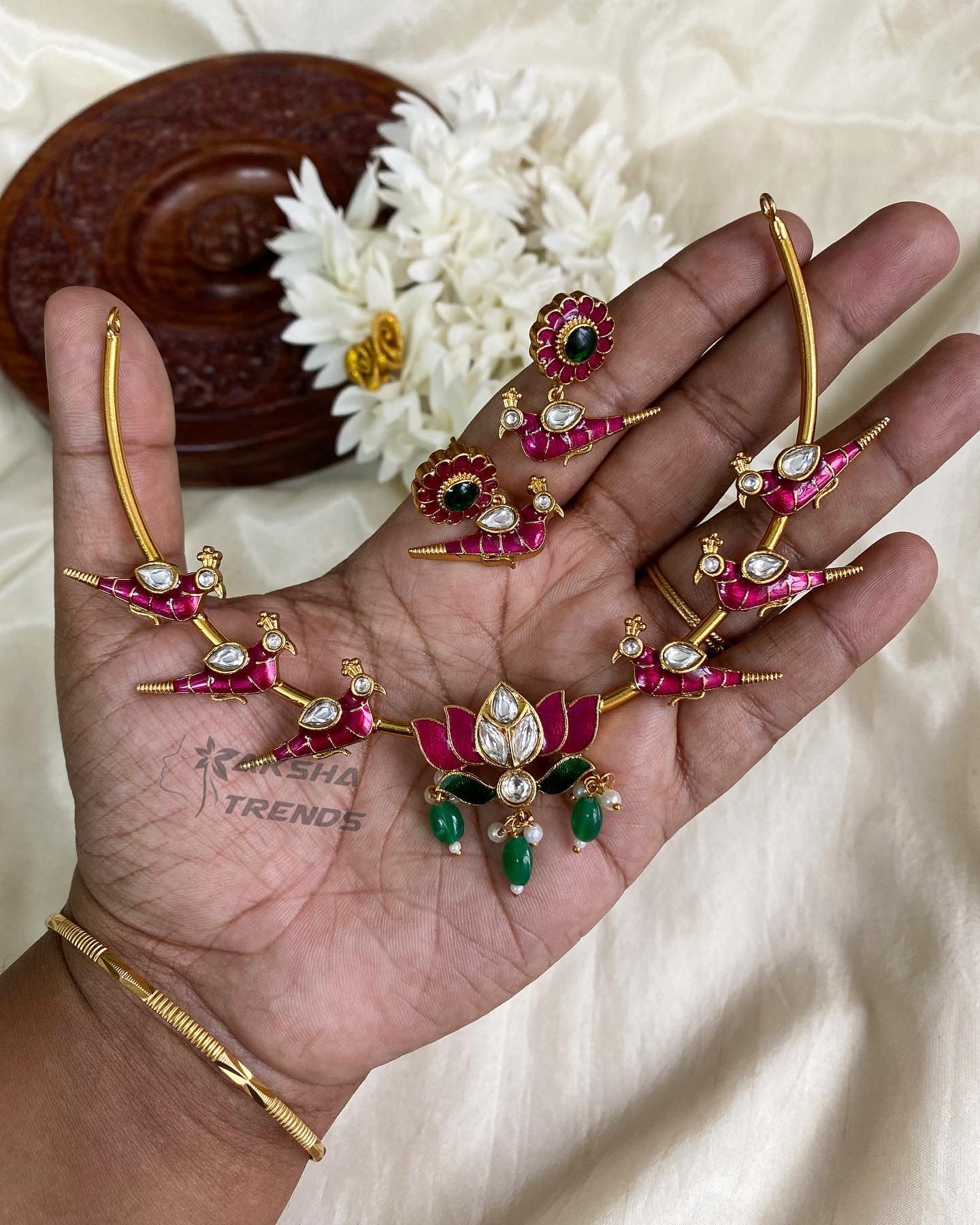 Lotus Hasli necklace Aksha Trends