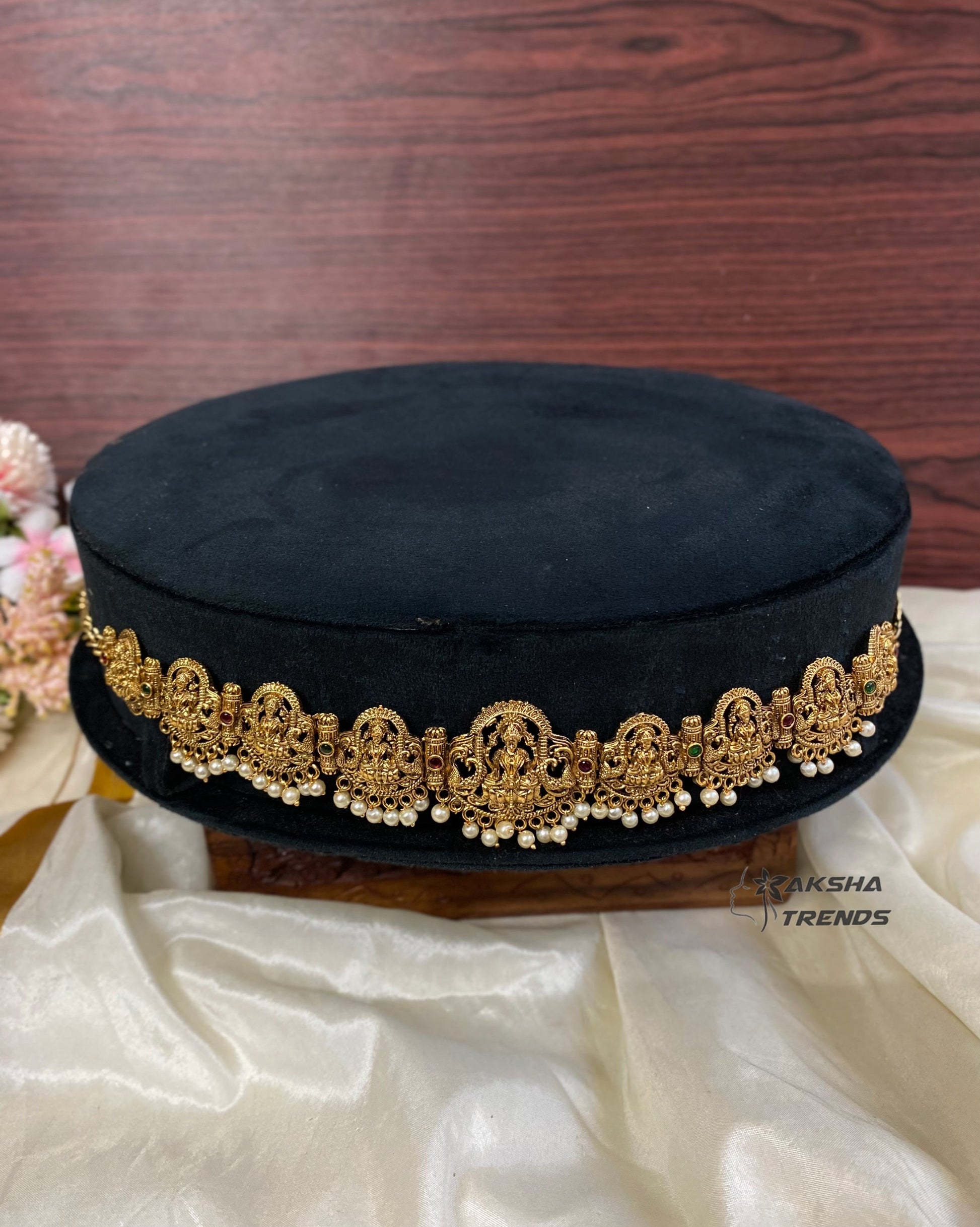 Navalakshmi Bridal Hip Chain -Pearl Aksha Trends