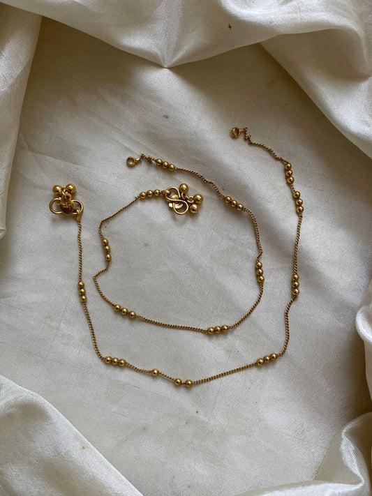 Premium gold Anklet / kolusu Aksha Trends