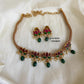 Real kemp lotus necklace Green Aksha Trends
