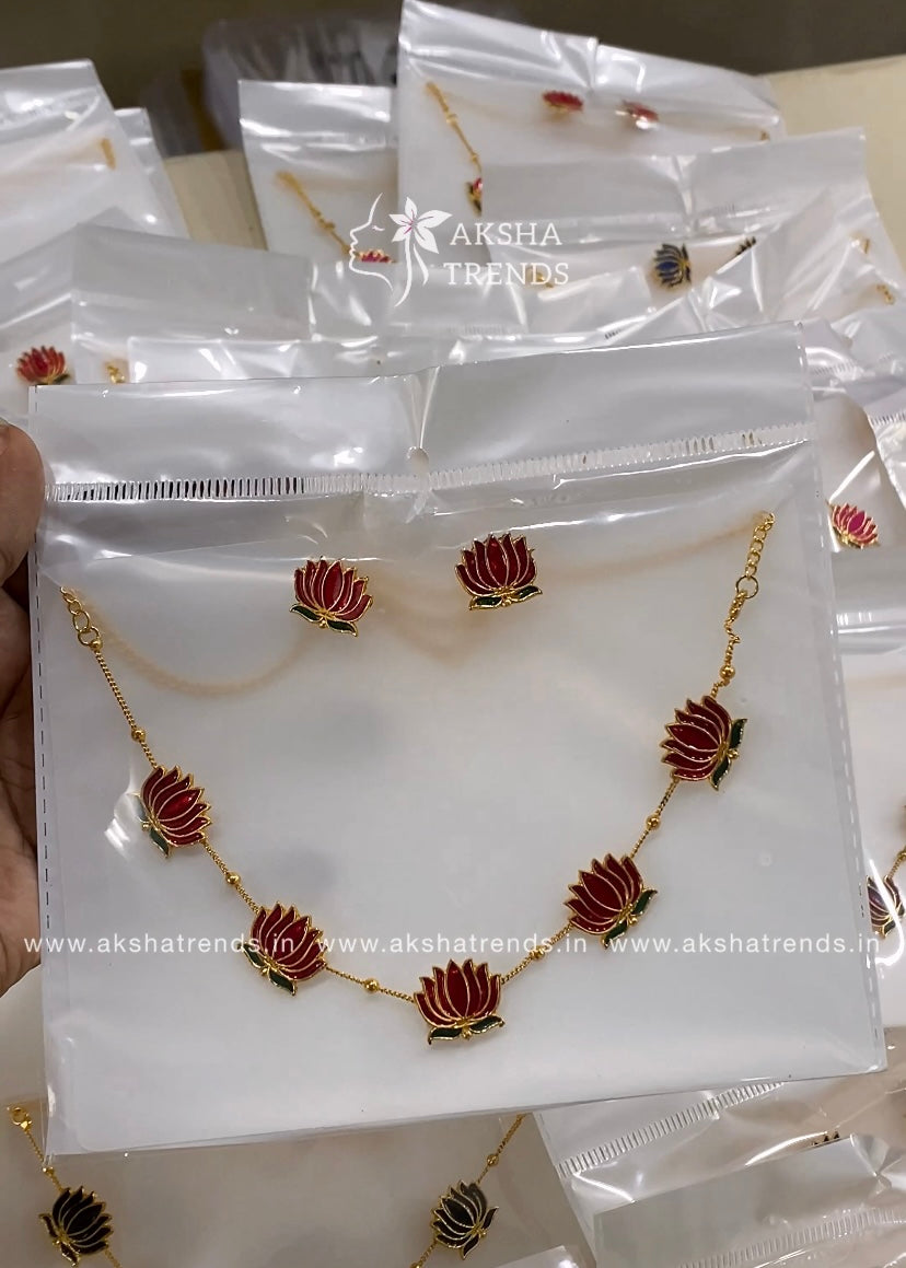 Invisible Necklace -lotus Aksha Trends