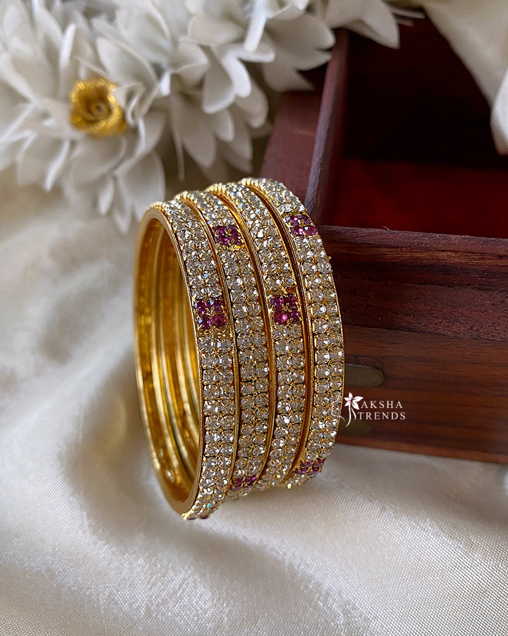 Kids stone bangles (4pc) Aksha Trends 