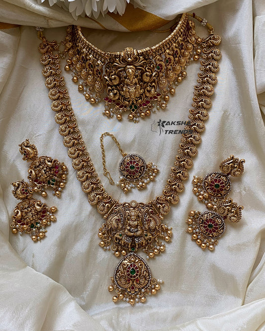 Lakshmi choker bridal combo -Gold Aksha Trends