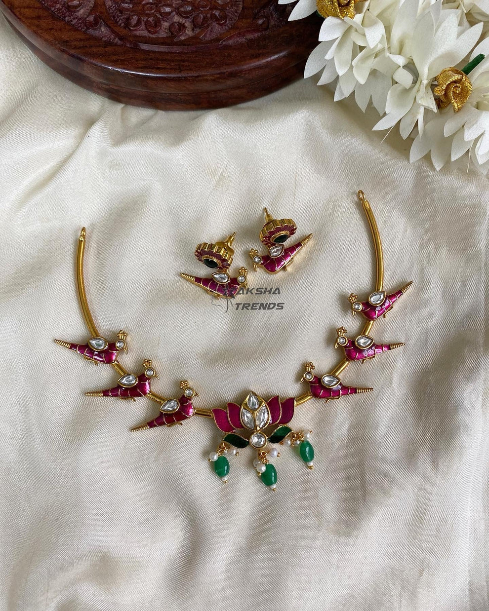 Lotus Hasli necklace Aksha Trends 