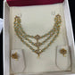 3layer kemp diamond necklace -white Aksha Trends