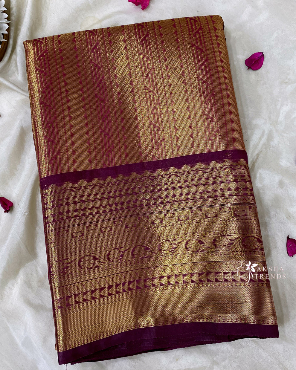 Tissue Silk Bridal Saree Aksha Trends 