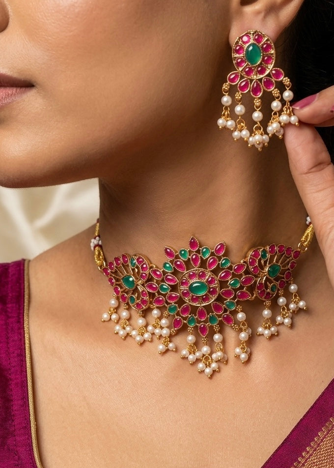 Antique kemp choker Aksha Trends