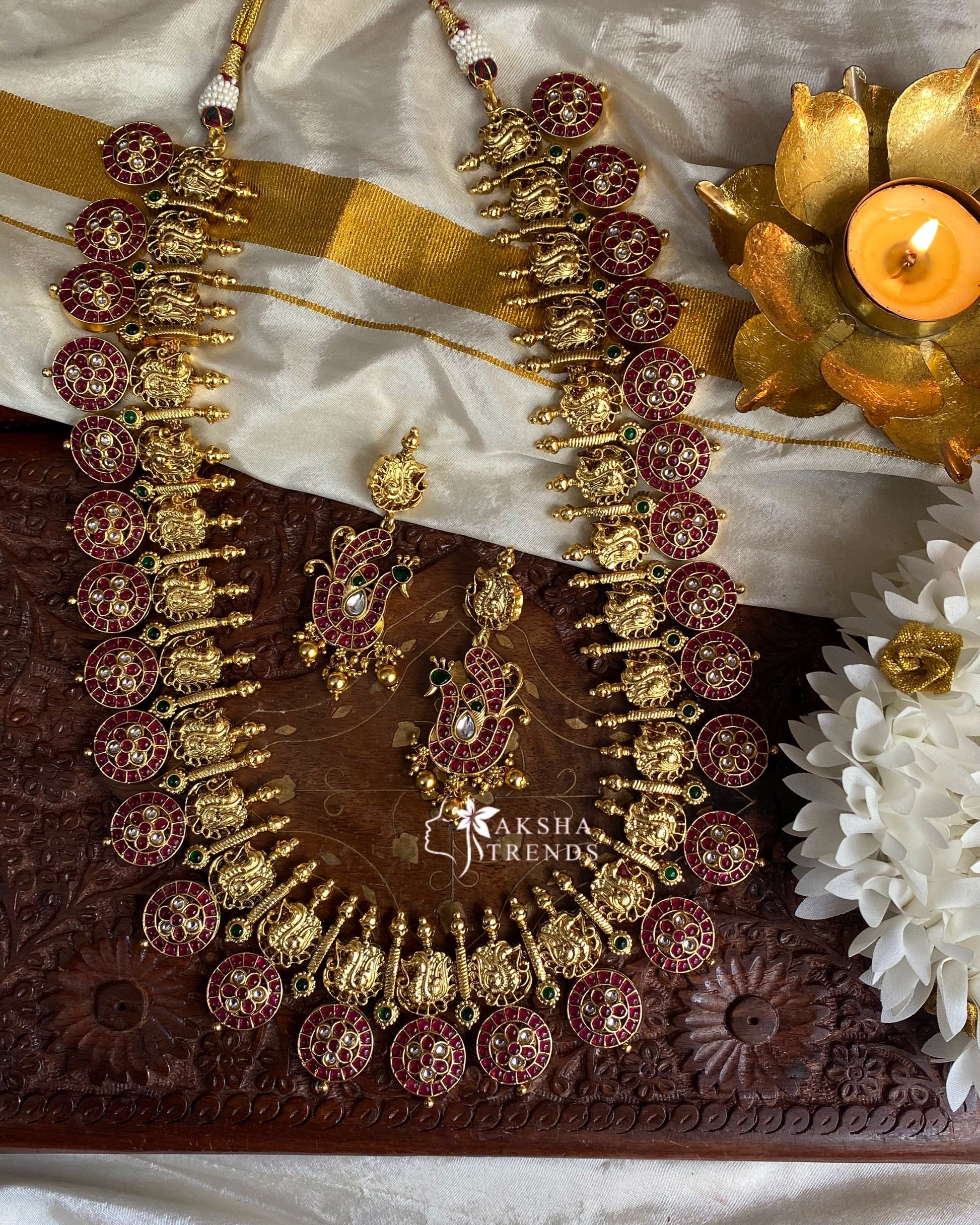Nagas Jadau bridal haram Aksha Trends