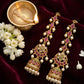 Premium kemp Jhumka with earchains Aksha Trends