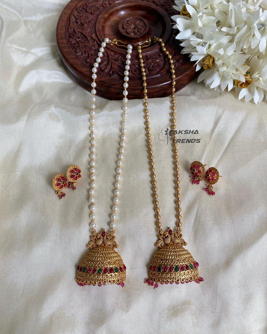 Jhumka chain set Aksha Trends