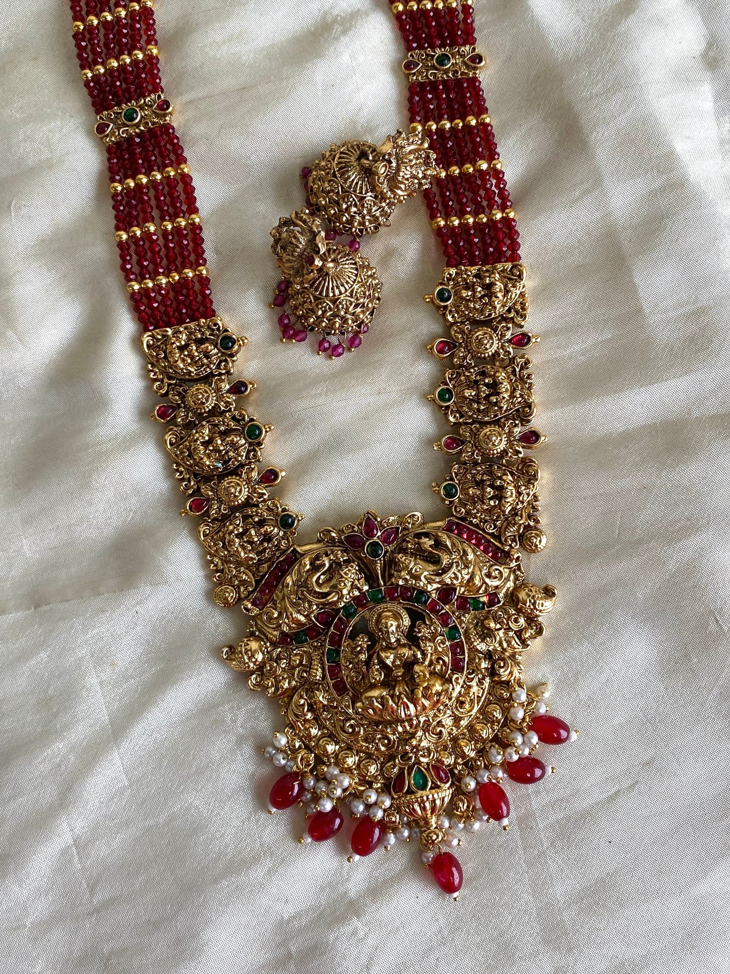 Lakshmi bead haram -Ruby Aksha Trends
