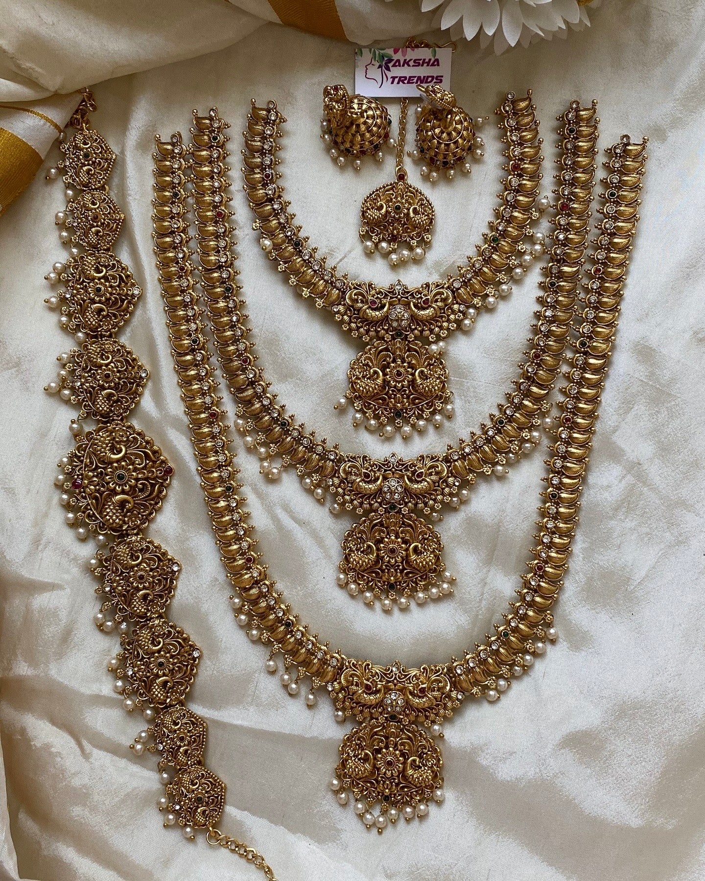 Floral pearl -3layer semibridal Aksha Trends