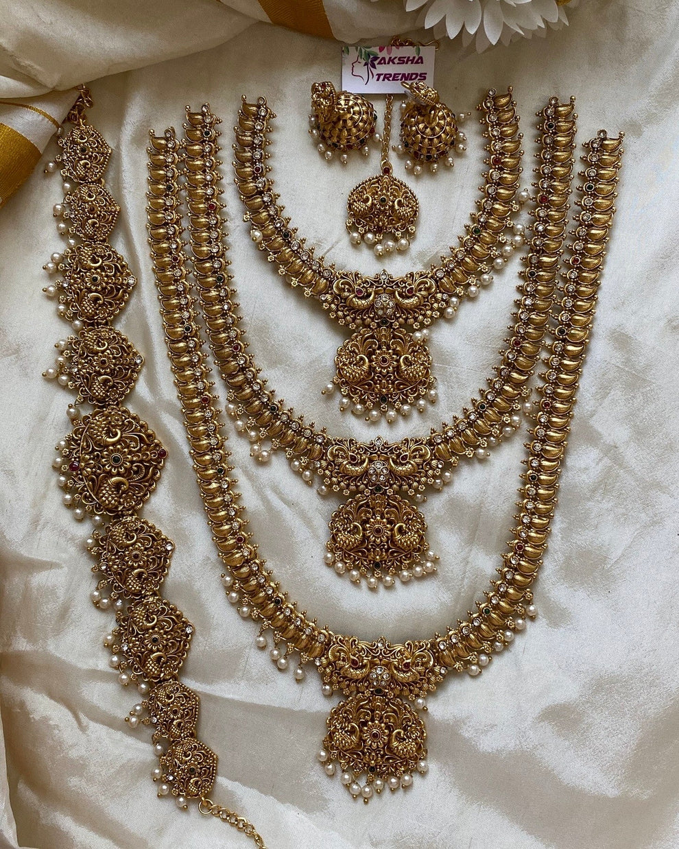 Floral pearl -3layer semibridal Aksha Trends 