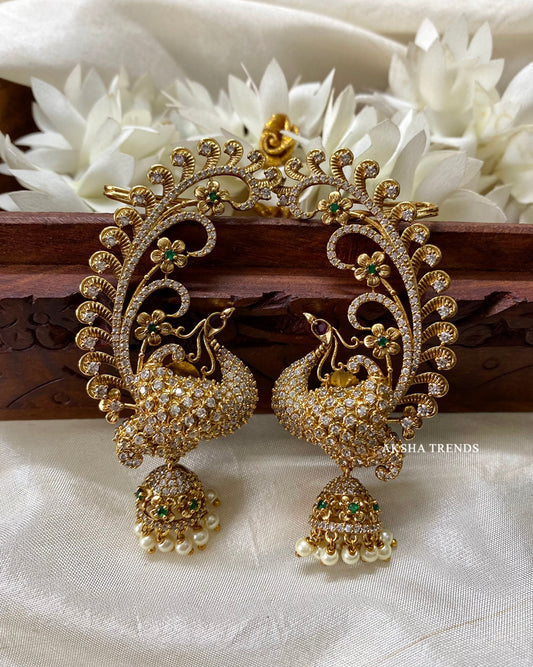 Bridal diamond ear cuff Jhumkas Aksha Trends