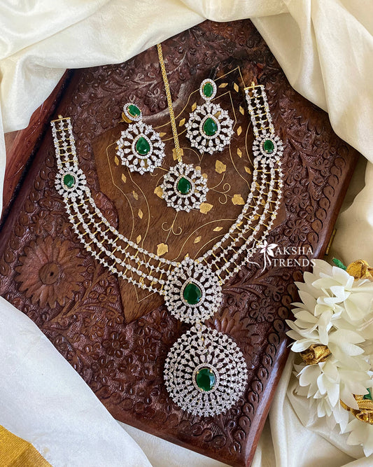Ziva diamond bridal necklace -Green Aksha Trends