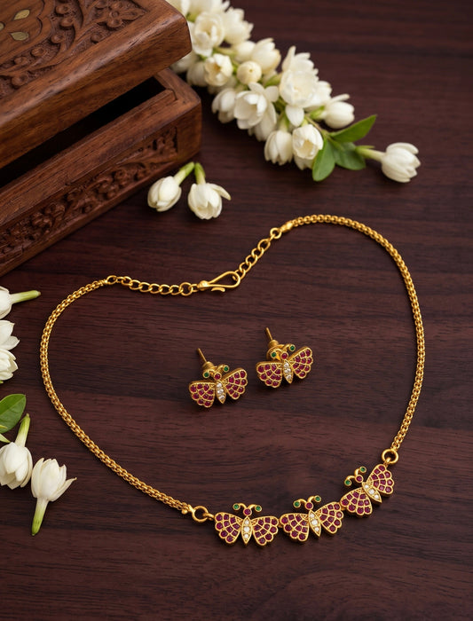 Trendy Butterfly necklace Aksha Trends