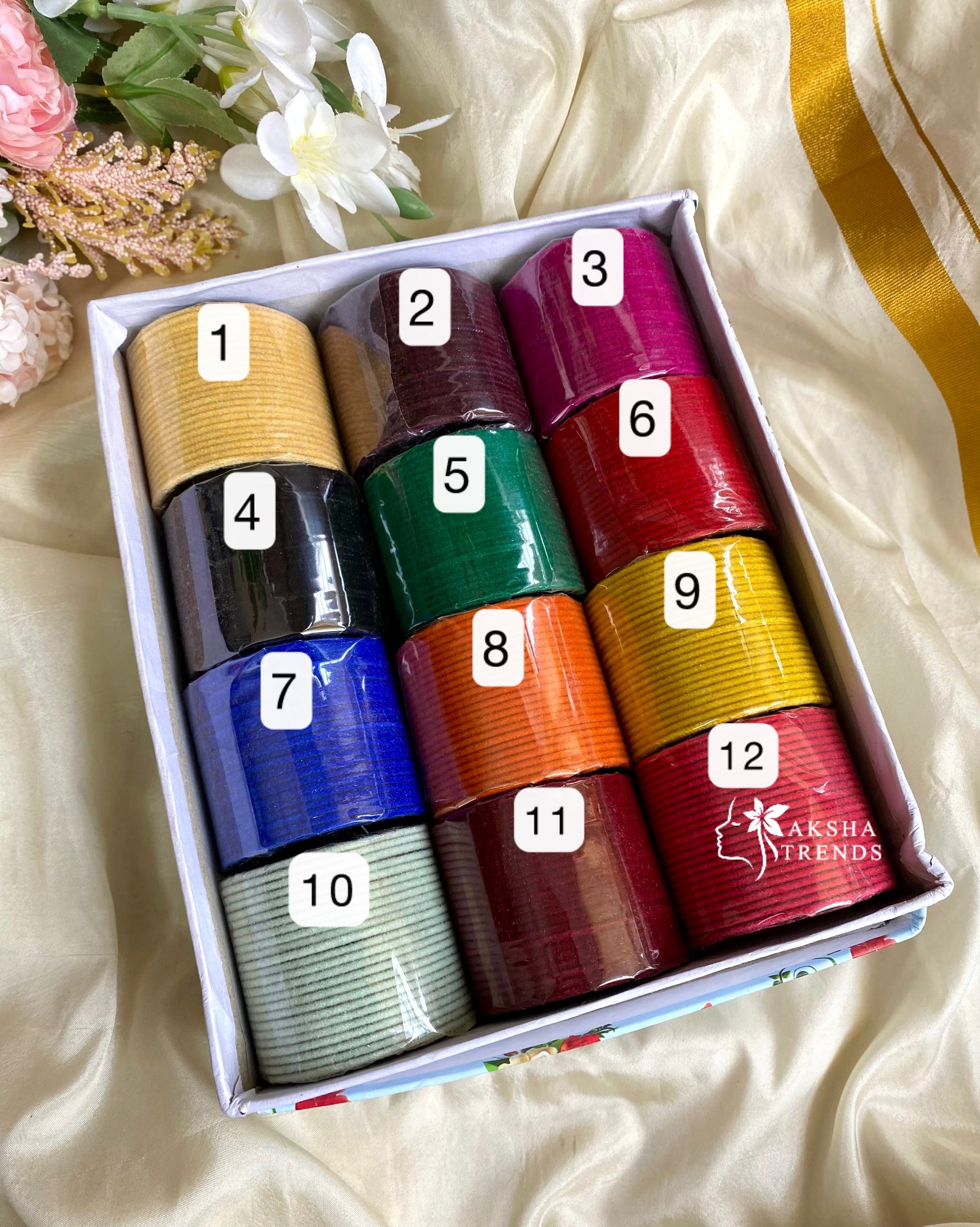 Velvet Bangles (24 pc) Aksha Trends