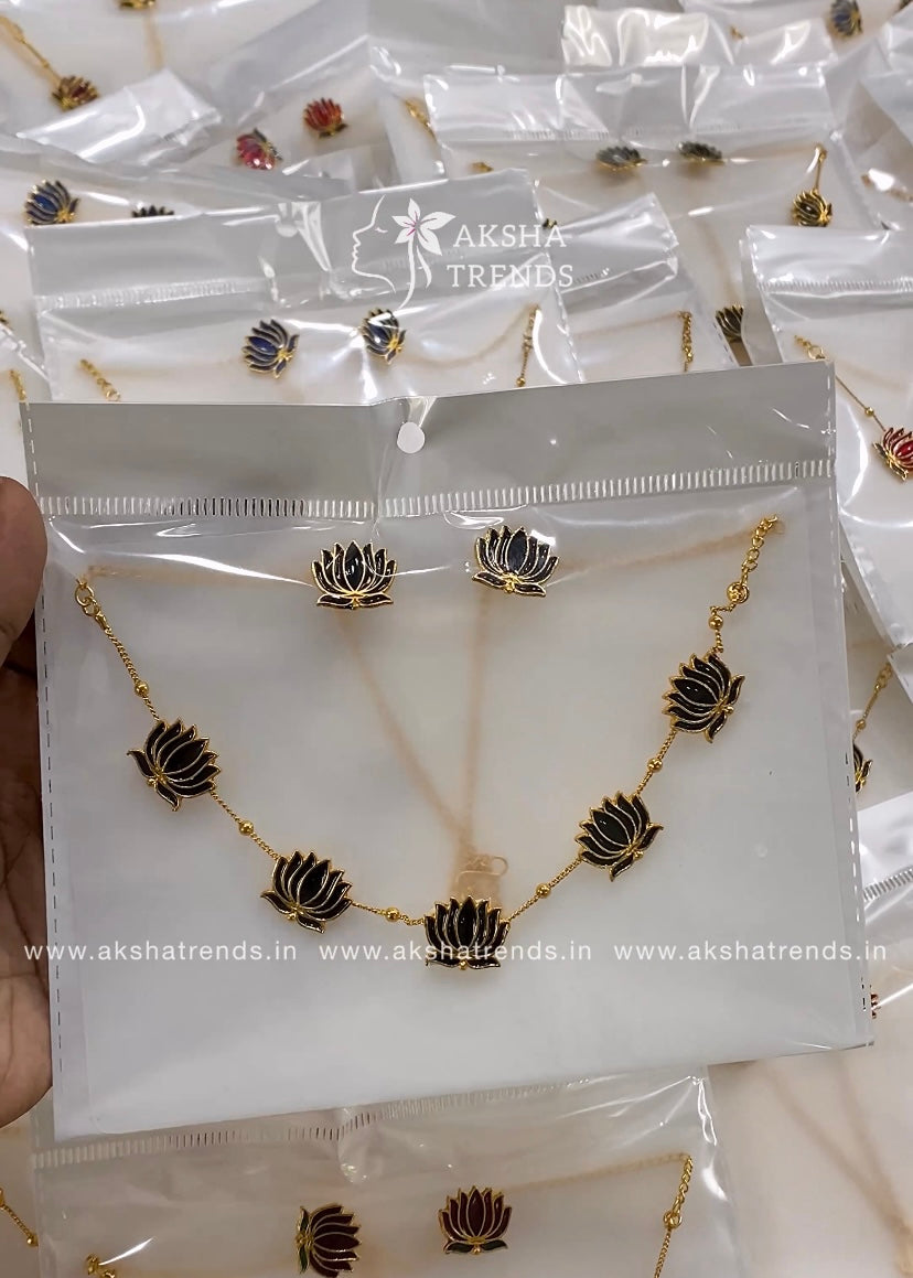 Invisible Necklace -lotus Aksha Trends