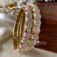 Fancy stone Multi bead Bangles (2pc) Aksha Trends