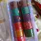 2.6 SIZE -Oval drop Glass Bangles (12pc /one colour) Aksha Trends