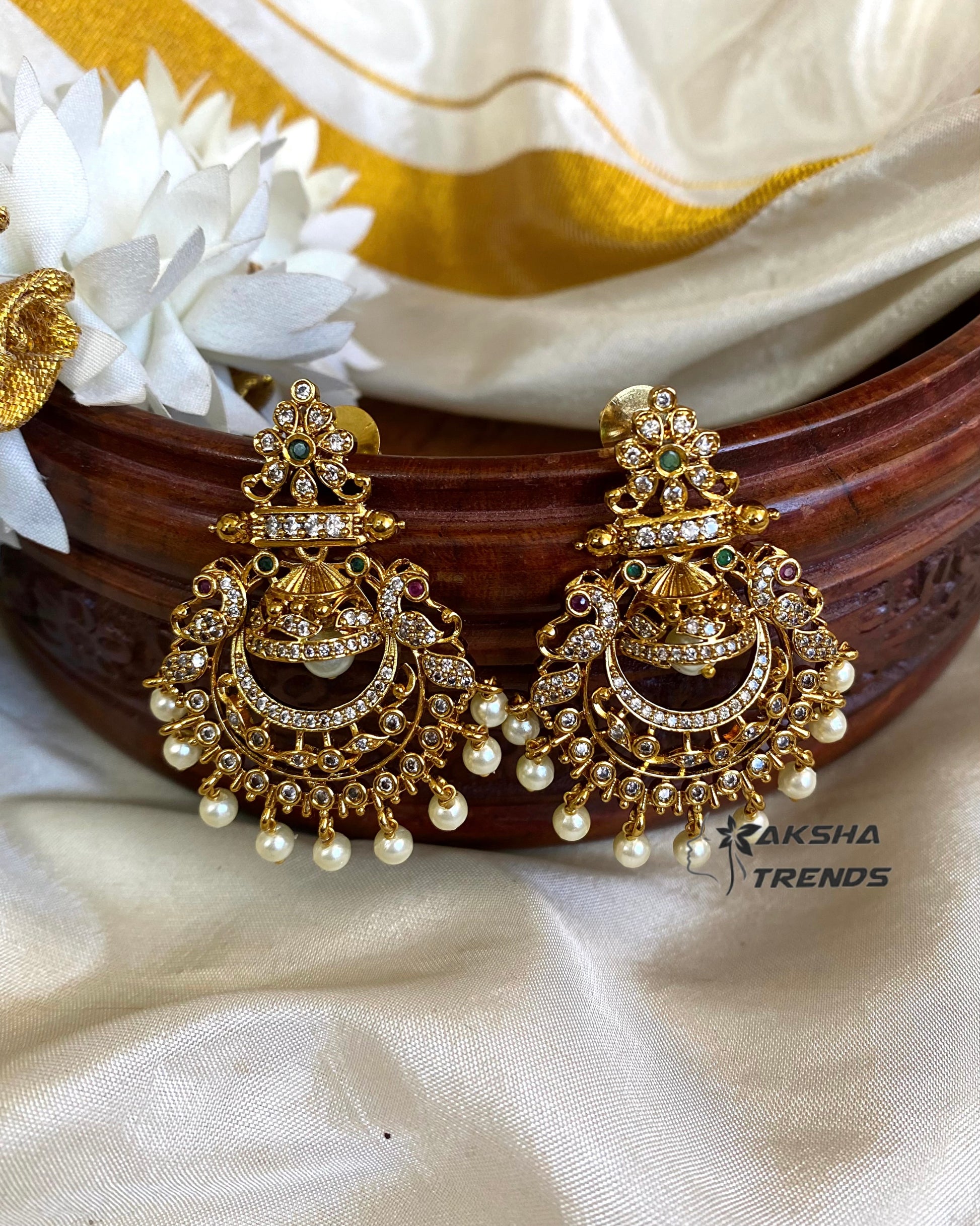 Golden premium chandbali Aksha Trends