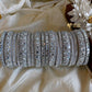 2.8 SIZE -Kundan stone Bridal Set Bangles (18pc/one colour) Aksha Trends