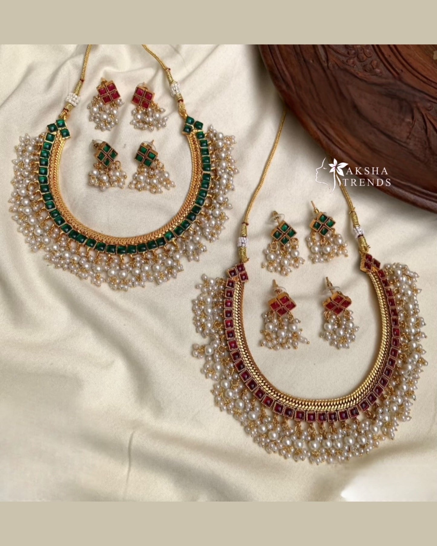 Reversible Kemp Guttapusalu Necklace Aksha Trends