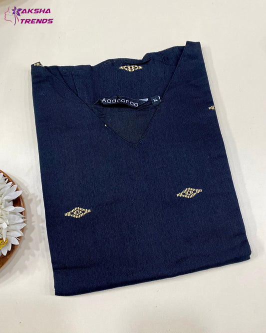 Raw Silk cotton Kurti (XL) Aksha Trends