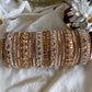 2.8 SIZE -Kundan stone Bridal Set Bangles (18pc/one colour) Aksha Trends