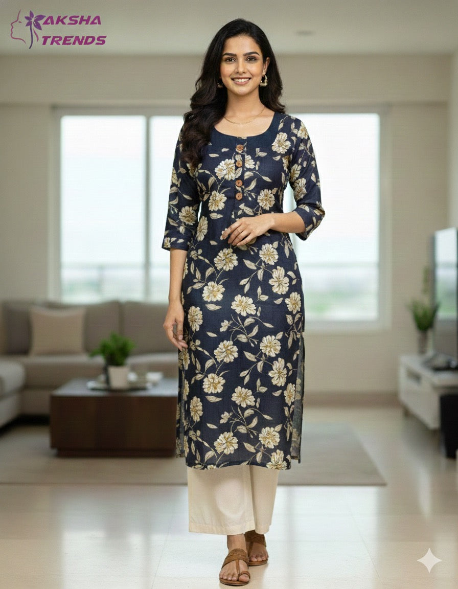 Tissue Silk Kurti (L) Aksha Trends 