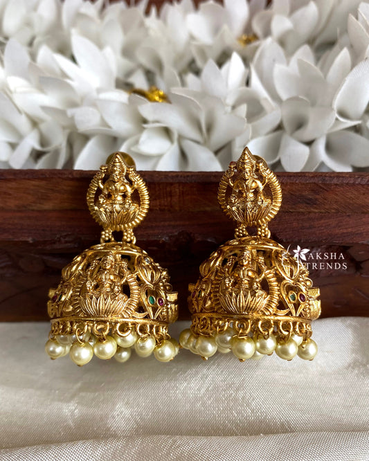 Temple bridal jhumkas Aksha Trends