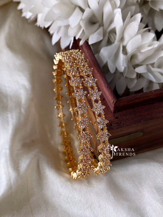 Nakshatra diamond bangles (2pc) Aksha Trends