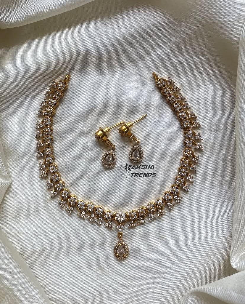 Sreeleela diamond necklace Aksha Trends 