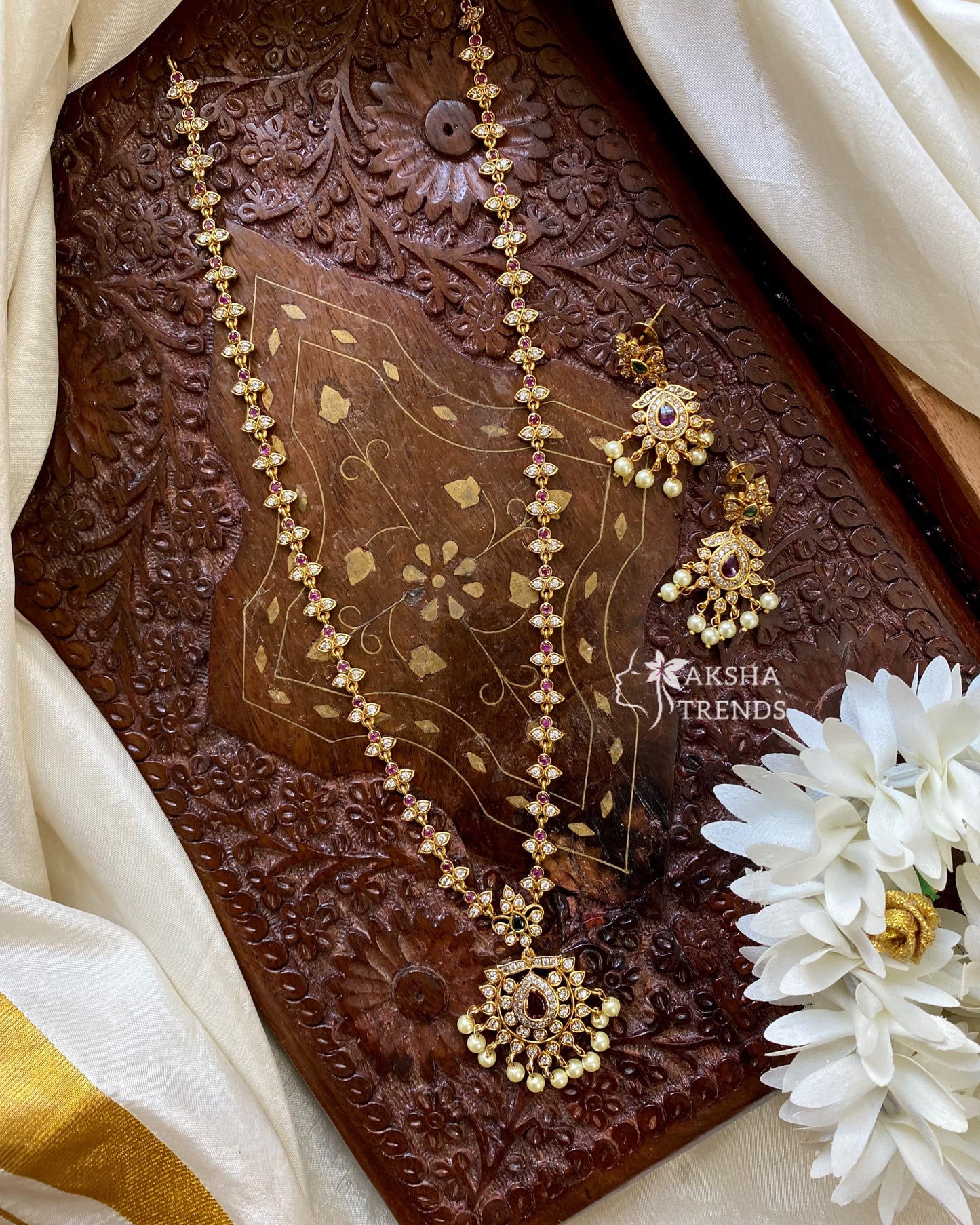 Floral diamond haram Aksha Trends