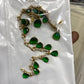 Emerald stone necklace Aksha Trends