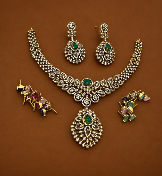 5in1 colour changeable diamond necklace Aksha Trends
