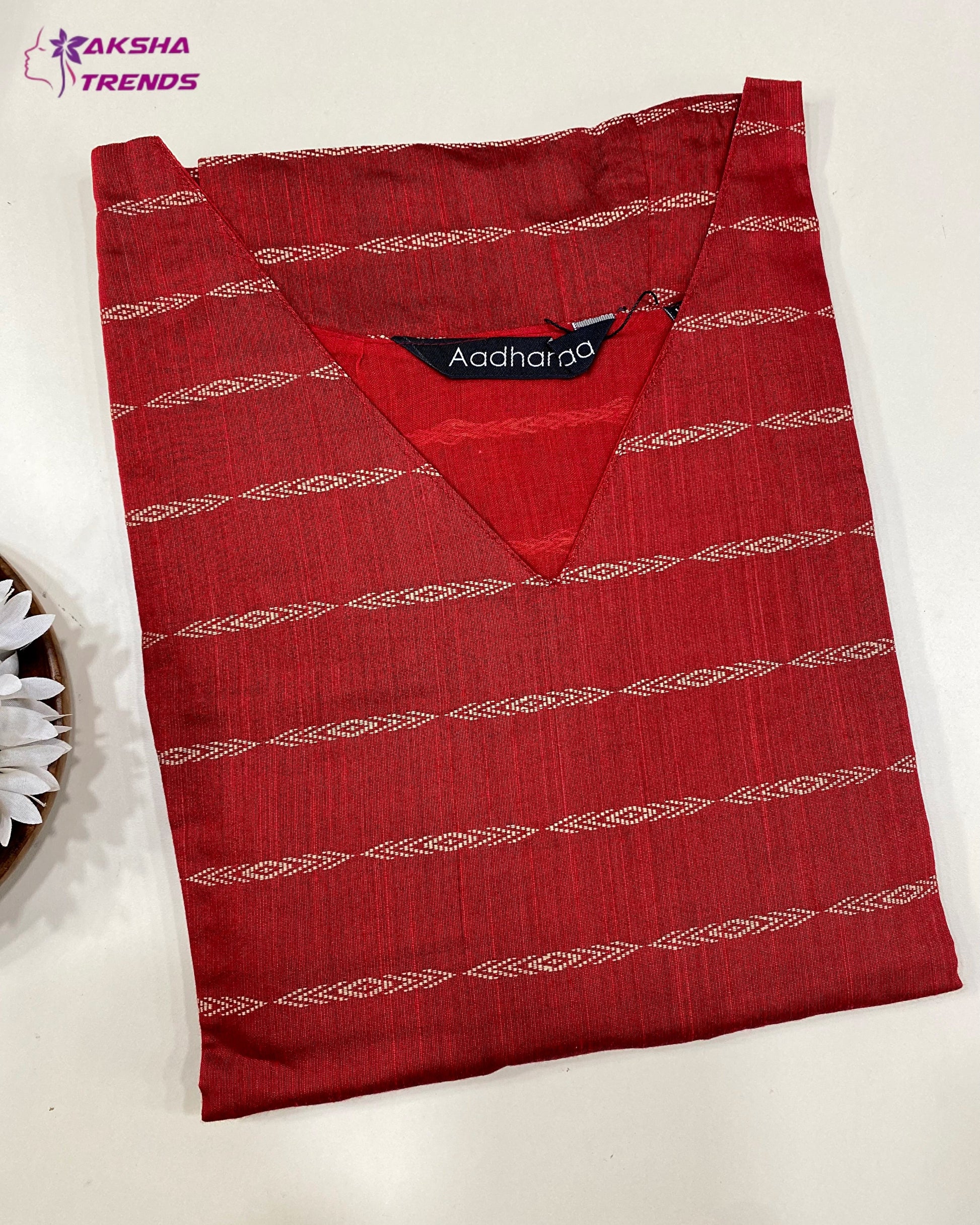 Raw Silk cotton Kurti (XL) Aksha Trends