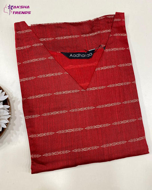 Raw Silk cotton Kurti (XL) Aksha Trends