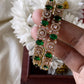 Premium AD bangles -Green (2pc) Aksha Trends