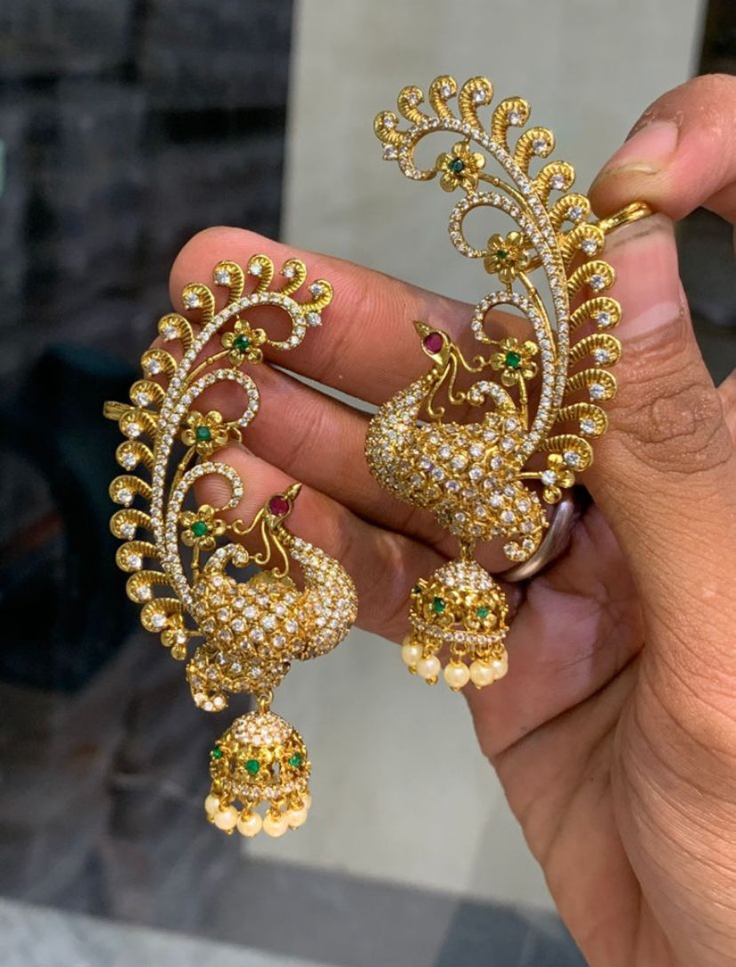 Bridal diamond ear cuff Jhumkas Aksha Trends