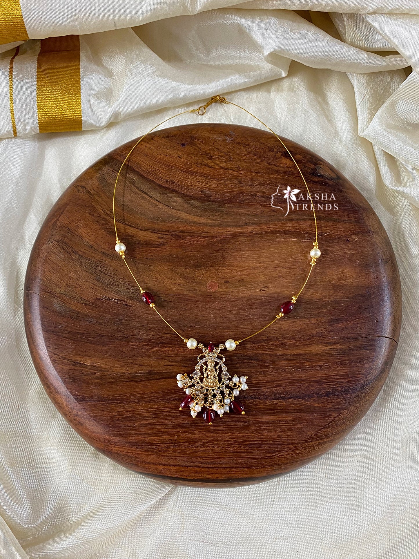 Invisible Necklace -lakshmi blue Aksha Trends