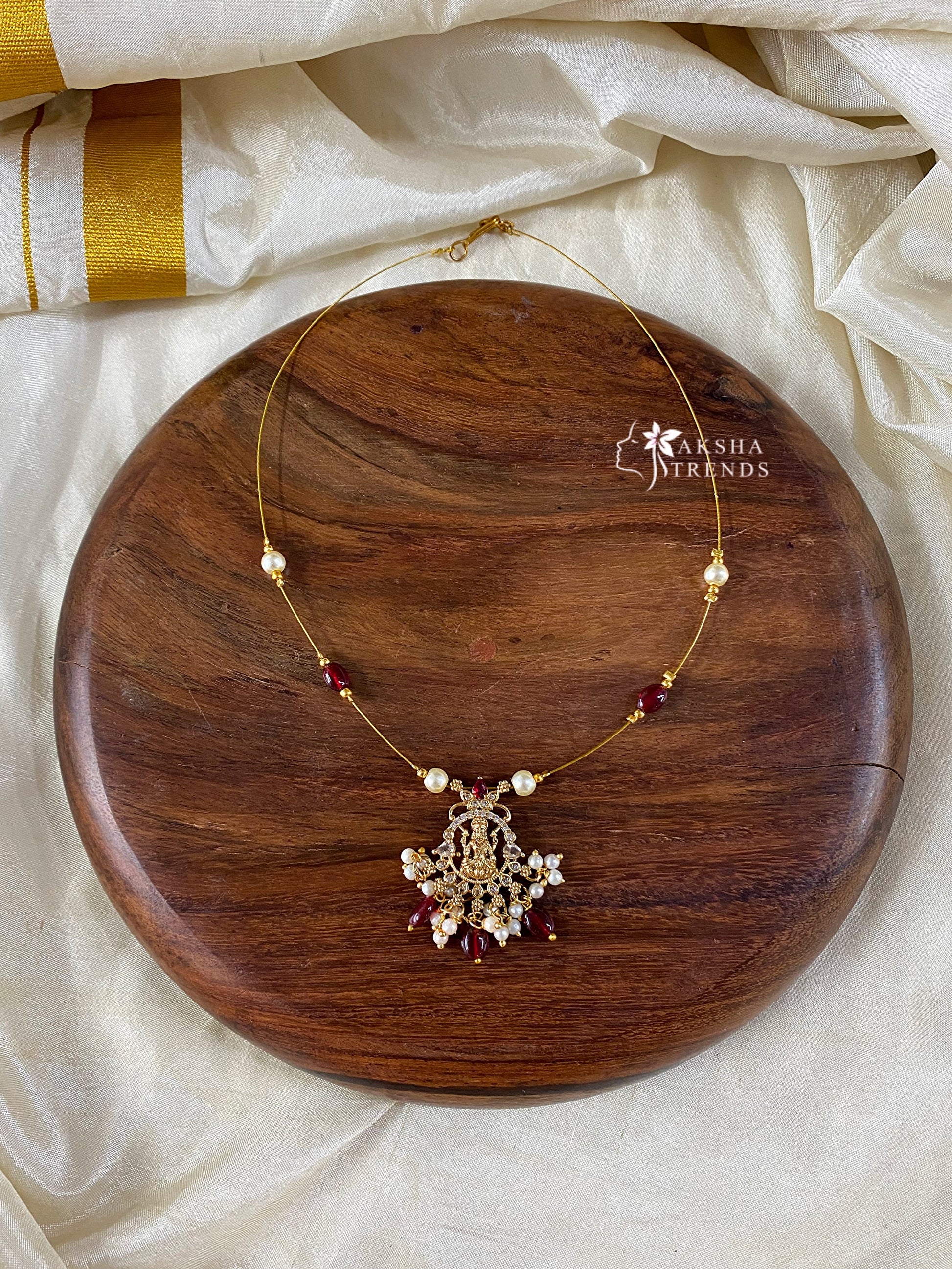 Invisible Necklace -lakshmi blue Aksha Trends