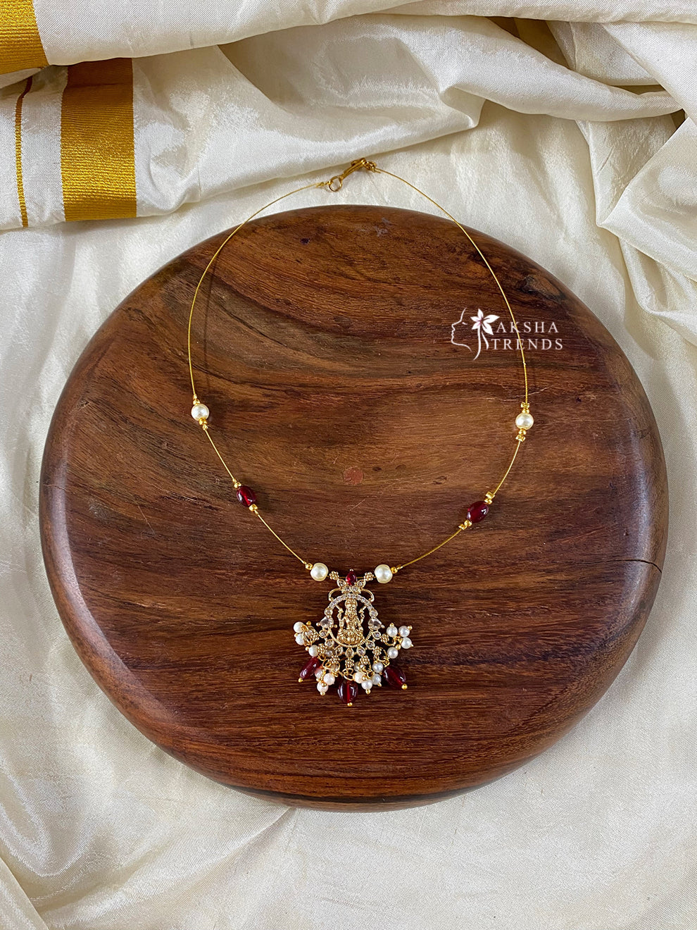 Invisible Necklace -lakshmi blue Aksha Trends 