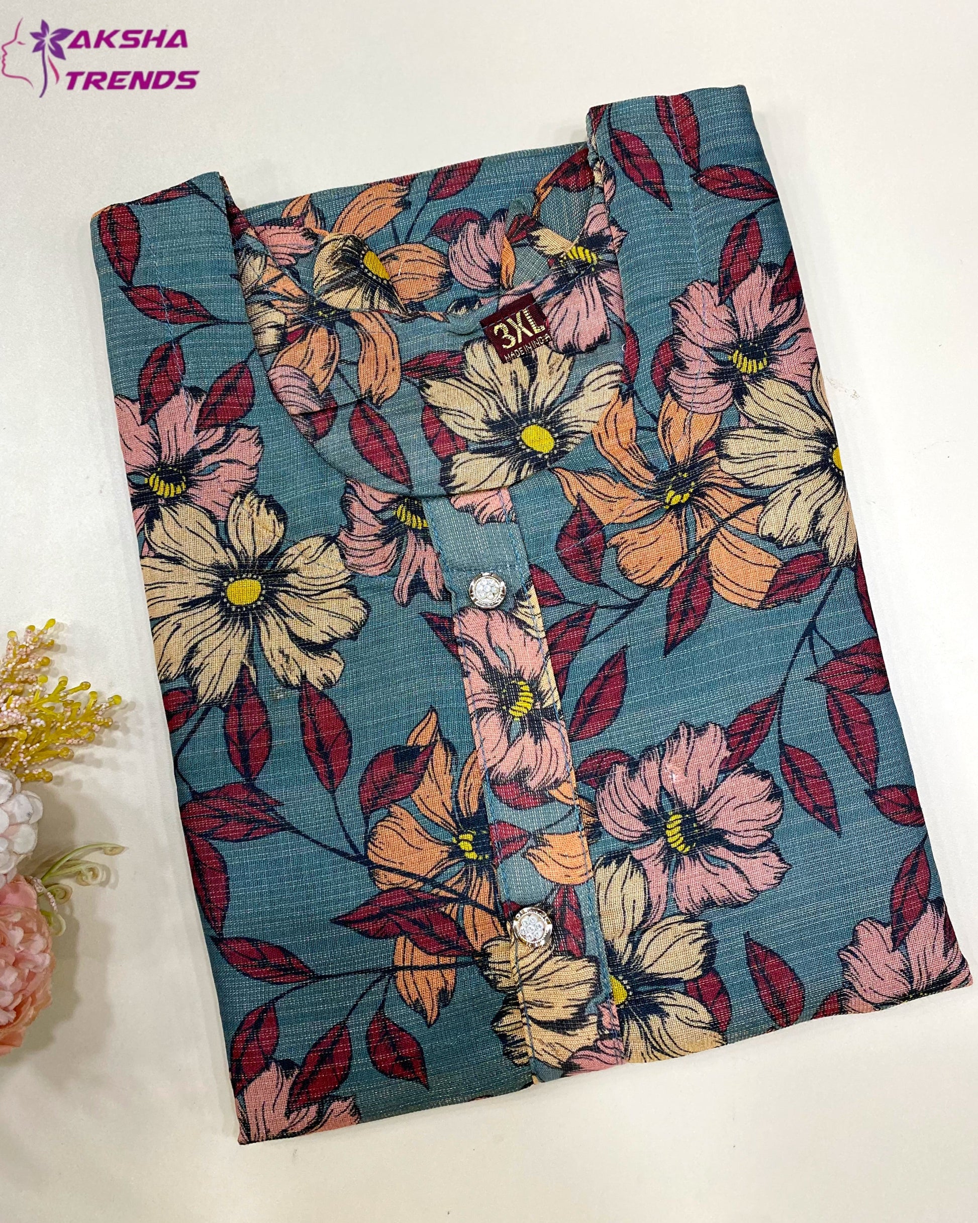 Tissue Silk Kurti (3XL) Aksha Trends