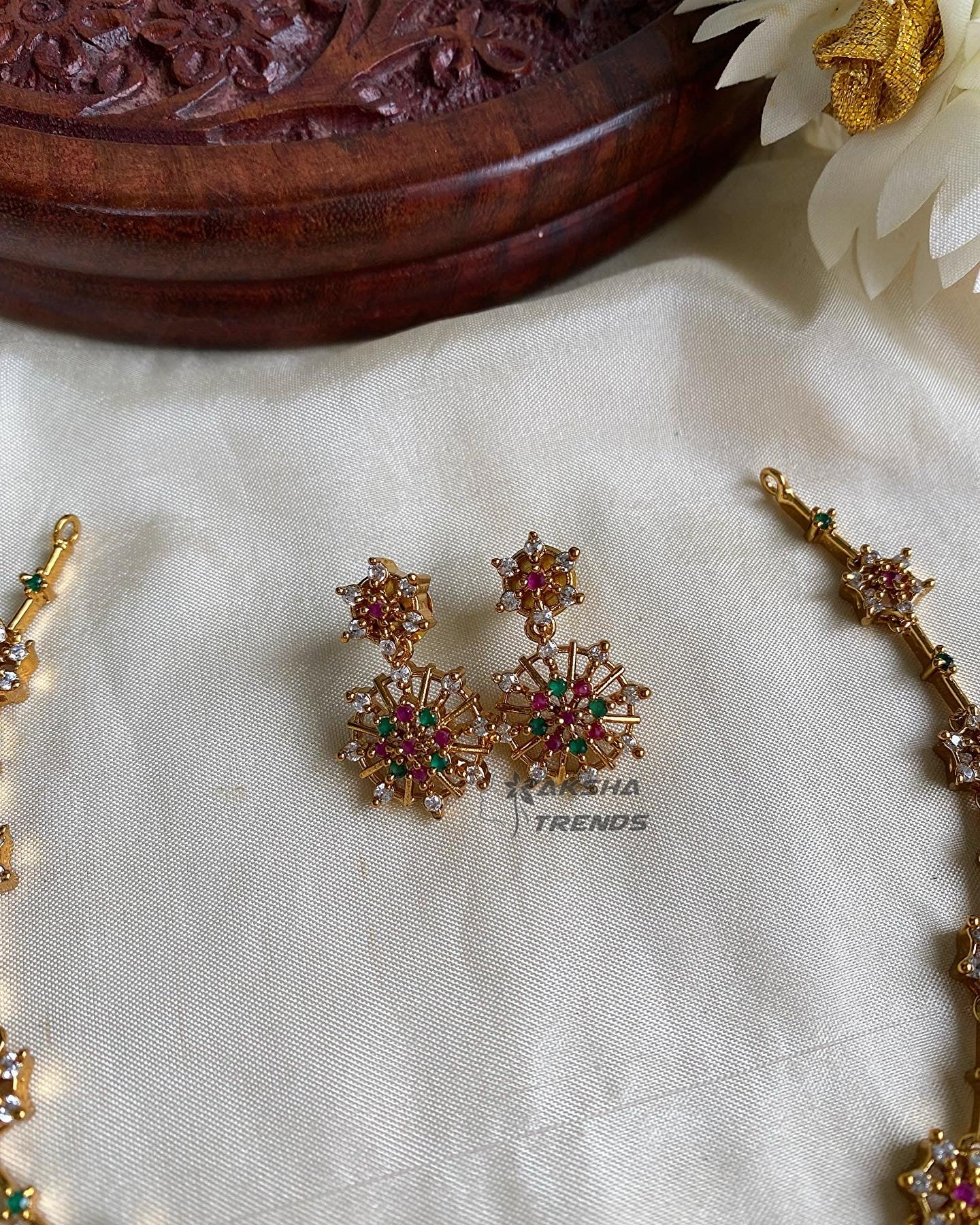 Floral Nakshatra diamond necklace Aksha Trends