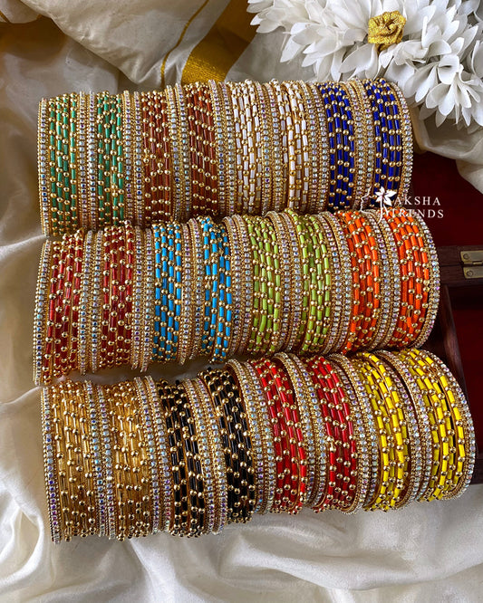 Fancy metal Bangles (12pc) Aksha Trends