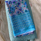 Chiffon netted saree -Green Aksha Trends
